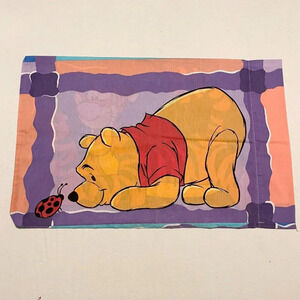 Vtg Winnie The Pooh Pillow Case Ladybug Tigger 30 x 19 Inch